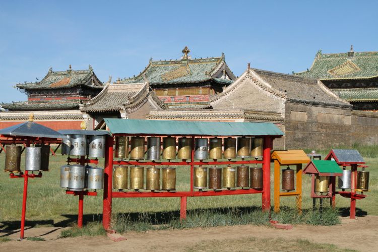 Moulins à prière du monastère d'Erdene Zuu